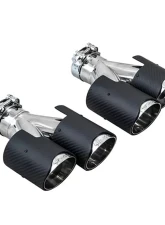 ARK Performance 3.5 inch Carbon Fiber Passenger Side Slip-On Dual Tips                                     - TIP4-CF3.5RH - Image 4