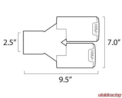 ARK Performance 3.5 inch Stainless Steel Driver Side Slip-On Dual Tips - TIP4-SS3.5LH