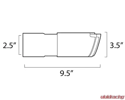ARK Performance 3.5 inch Stainless Steel Driver Side Slip-On Dual Tips - TIP4-SS3.5LH