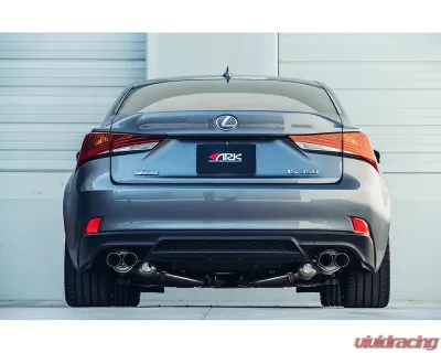 ARK Performance Front Pipe Grip Exhaust System with HFC & Carbon Fiber Tips for Lexus IS350 RWD 2017-2020 - SM1500-4417GC