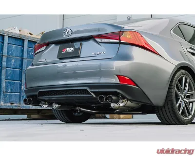 ARK Performance Front Pipe Grip Exhaust System with HFC & Carbon Fiber Tips for Lexus IS350 RWD 2017-2020 - SM1500-4417GC