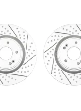 ARK Drilled & Slotted Front Rotors w/ Brembo Brakes Hyundai Genesis Coupe 2010-2016                                     - BR0700-103F - Image 2