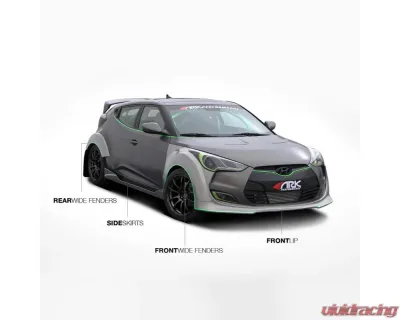 ARK C-FX Fiberglass Front Wide Over Fenders Hyundai Veloster 2012-2017 - CFFF-0703