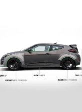 ARK C-FX Fiberglass Front Wide Over Fenders Hyundai Veloster 2012-2017                                     - CFFF-0703 - Image 3