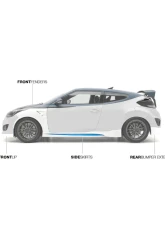 ARK C-FX Fiberglass Rear Bumper Side Extensions Hyundai Veloster Turbo 2013-2017                                     - FGOF-0703 - Image 2