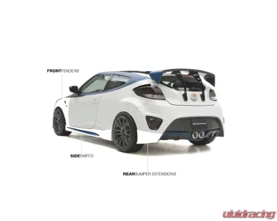 ARK C-FX Fiberglass Rear Bumper Side Extensions Hyundai Veloster Turbo 2013-2017 - FGOF-0703