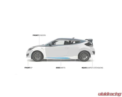 ARK C-FX Fiberglass Front Lip Hyundai Veloster Turbo 2013-2017 - FGXL-0703