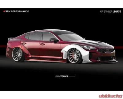 ARK Legato Fiberglass Front Driver Side Over Fender Kia Stinger 2018-2023 - SFLC-0811D