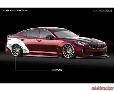 ARK Legato Fiberglass Rear Passenger Side Over Fender Kia Stinger 2018-2023 - SFLS-0811P