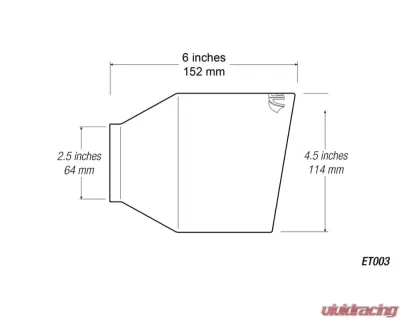 ARK 4.5"/6" Length Polished Tip Universal Exhaust - TIP003-2