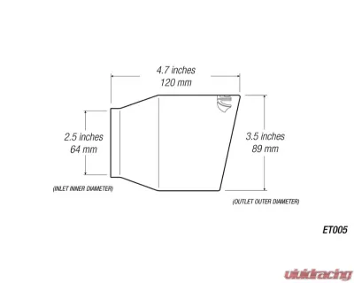 ARK 3.5"/4.7" Length Polished Tip Universal Exhaust - TIP005-2