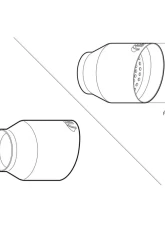 ARK 3.5"/4.7" Length Polished Tip Universal Exhaust                                     - TIP005-2 - Image 5