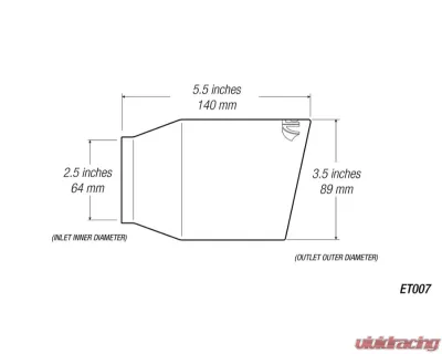 ARK 3.5"/5.5" Length Burnt Tip Universal Exhaust - TIP007-1