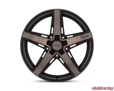 Niche Teramo M271 Wheel 20x9.5 5x4.5 25mm Matte Black w/Double Dark Tint Face - M271209566+25