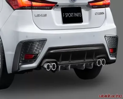 TRD Non-Painted Koki Sports Muffler & Rear Diffuser Lexus CT200h 2011+ - TRD-RDEXTP-PE-CT200K