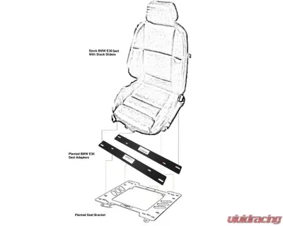 Planted Seat Adapter BMW E36 - PBMWSA