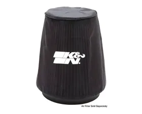 K&N Air Filter Wrap 22-8038DK, Round Tapered, 7.5in ID, Black, Silicone Treated Polyester
