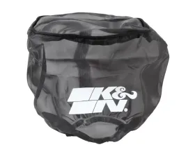 K&N Air Filter Wrap 22-8045DK, Round 6 in, Black Silicone Treated Polyester