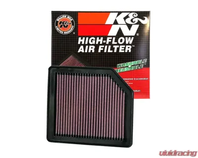 K&N Replacement Air Filter for Honda Civic 2006-2011 1.8L 4-Cyl, Washable Cotton Gauze - 33-2342
