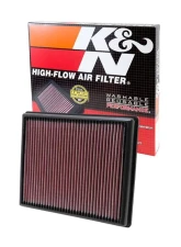 K&N Replacement Air Filter for BMW 2013-2021 M2, 335i, 435i, Washable Cotton Panel                                     - 33-2997 - Image 2
