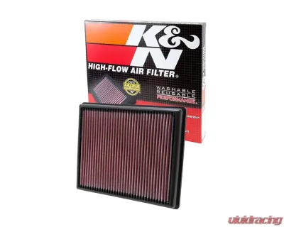 K&N Replacement Air Filter for BMW 2013-2021 M2, 335i, 435i, Washable Cotton Panel - 33-2997