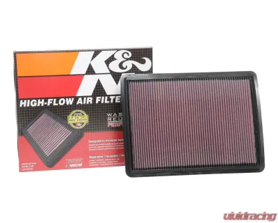 K&N Replacement Air Filter for Hyundai Ioniq 2017-2022, Kia Niro 2017-2022, Washable Cotton Gauze - 33-3077