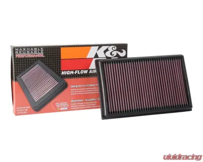 K&N Replacement Air Filter 33-3111 for Audi A1 2020-2023, Washable Cotton Gauze Panel Filter - 33-3111