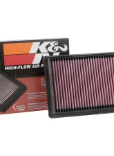 K&N Replacement Air Filter 33-3138, Panel, Cotton Gauze, 9.313" x 6.344", Washable                                     - 33-3138 - Image 4
