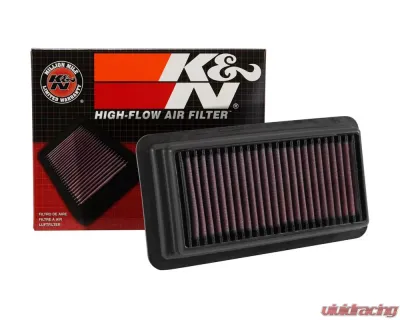 K&N Replacement Air Filter for Honda Civic 2016-2021, CR-V 2021-2022, Panel, Washable - 33-5044