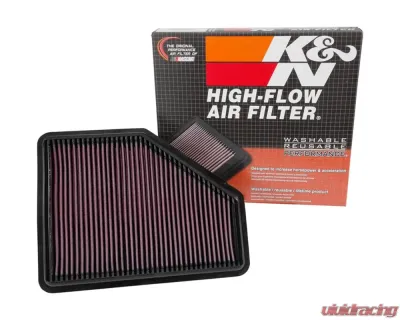 K&N Replacement Air Filter for Chevrolet Volt 2016-2019 1.5L 4-Cyl, Washable Cotton Panel - 33-5051