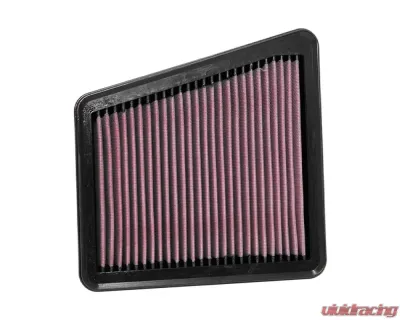 K&N Replacement Air Filter for Genesis G70 2020-2021 & Kia Stinger 2018-2023, Washable Cotton Panel - 33-5073