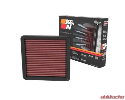 K&N Replacement Air Filter 33-5118 for Hyundai Elantra 2021-2023, Washable Cotton Gauze - 33-5118