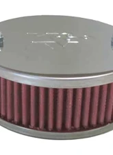 K&N Custom Racing Air Filter Assembly for Single/Two Barrel Carburetors, Red Oval, Chrome Top                                     - 56-9093 - Image 2