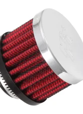 K&N Crankcase Vent Air Filter 62-1360 Rubber Base Chrome Top 0.75 in Diameter                                     - 62-1360 - Image 4