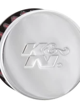 K&N Vent Air Filter 62-1390 for Classic Carbureted Engines, 2.5" Tall, Chrome Top                                     - 62-1390 - Image 4