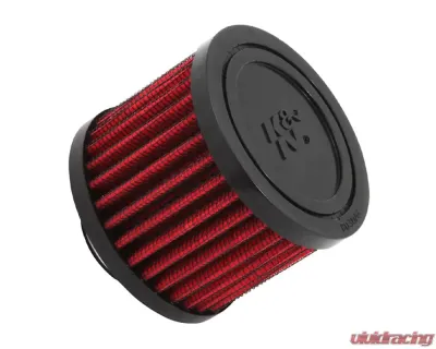 K&N Vent Air Filter 62-1410 for Racing, Classic Cars, 2-3/8" Tall, Black Rubber Base - 62-1410