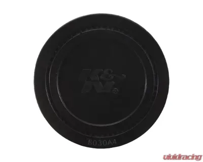 K&N Vent Air Filter 62-1410 for Racing, Classic Cars, 2-3/8" Tall, Black Rubber Base - 62-1410