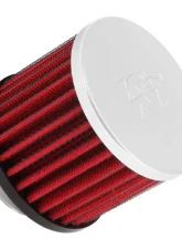 K&N Crankcase Vent Air Filter 62-1440, 2.5" Height, Chrome Top, Black Rubber Base                                     - 62-1440 - Image 4