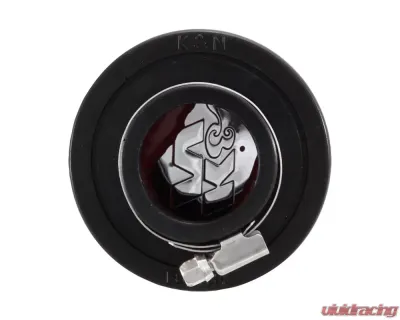 K&N Crankcase Vent Air Filter 62-1440, 2.5" Height, Chrome Top, Black Rubber Base - 62-1440