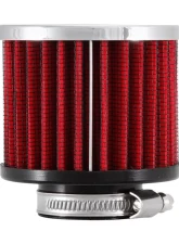 K&N Crankcase Vent Air Filter 62-1440, 2.5" Height, Chrome Top, Black Rubber Base                                     - 62-1440 - Image 3