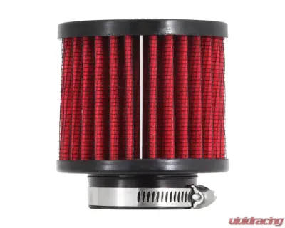 K&N Crankcase Vent Air Filter 62-1450, 1.5" Rubber Flange, Synthetic Media, Racing Use - 62-1450
