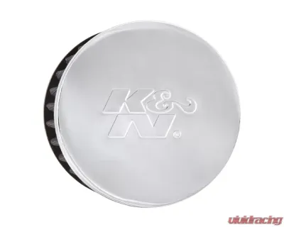 K&N Crankcase Vent Filter 62-1460 Rubber Base Chrome Top 1.5" Flange for Racing Applications - 62-1460