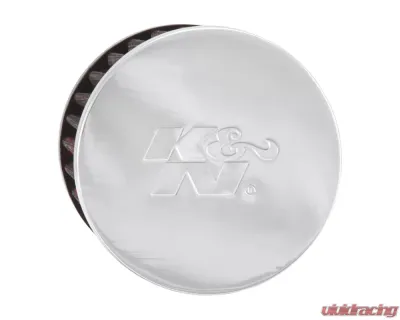 K&N Vent Air Filter 62-1480 for Classic Carbureted Engines, 1.75 in Flange, Chrome Top - 62-1480