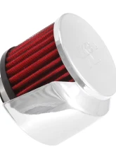 K&N Vent Air Filter 62-1513, Chrome Top Rubber Base Crankcase Vent Filter, 1.375" ID                                     - 62-1513 - Image 4