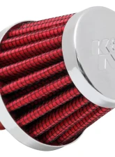 K&N Crankcase Vent Filter 62-1600RD Red Synthetic Chrome Top 2" Diameter for Racing Applications                                     - 62-1600RD - Image 3