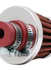 K&N Crankcase Vent Filter 62-1600RD Red Synthetic Chrome Top 2" Diameter for Racing Applications                                     - 62-1600RD - Image 2