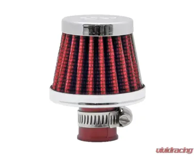 K&N Crankcase Vent Filter 62-1600RD Red Synthetic Chrome Top 2" Diameter for Racing Applications - 62-1600RD