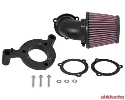 K&N Performance Air Intake System for Harley Davidson 2008-2016, High-Flow Filter, Aluminum Tube - 63-1131