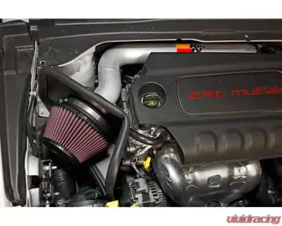 K&N Performance Air Intake System for Jeep Compass/Renegade 2.4L 4-Cyl, Aluminum, Red Filter - 77-1565KS