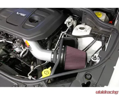 K&N Performance Air Intake System for Dodge Durango 2017-2023, Jeep Grand Cherokee 2019-2022, Aluminum, Red Filter - 77-1572KS